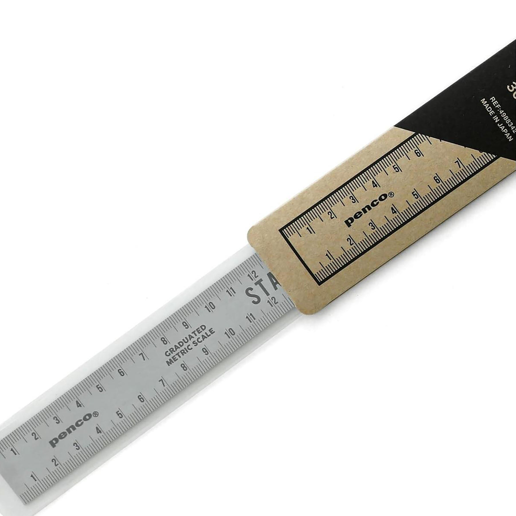 Steel ruler, Penco, stationery design