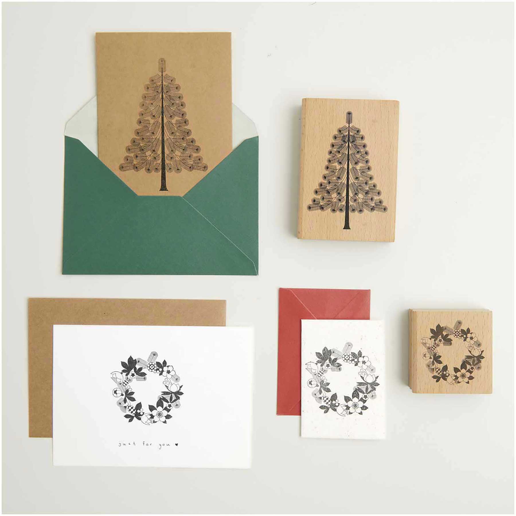Drewniany stempel – choinka, Rico Design, papierniczy design