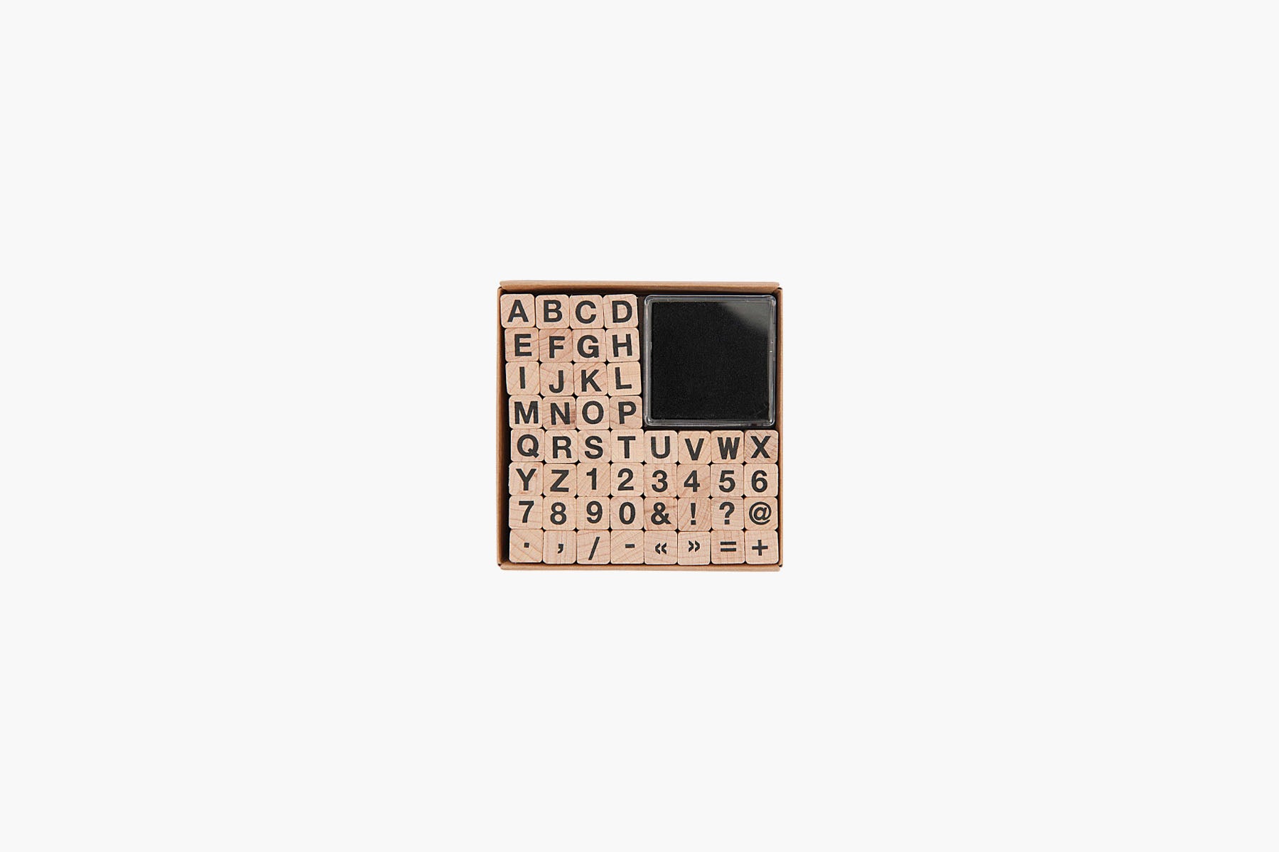 Set of wooden stamps – Letters and Numbers, Rico Design, stationery design