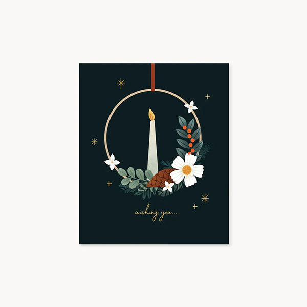 Pop-up Christmas Greeting Card – Candles, UWP Luxe, stationery design