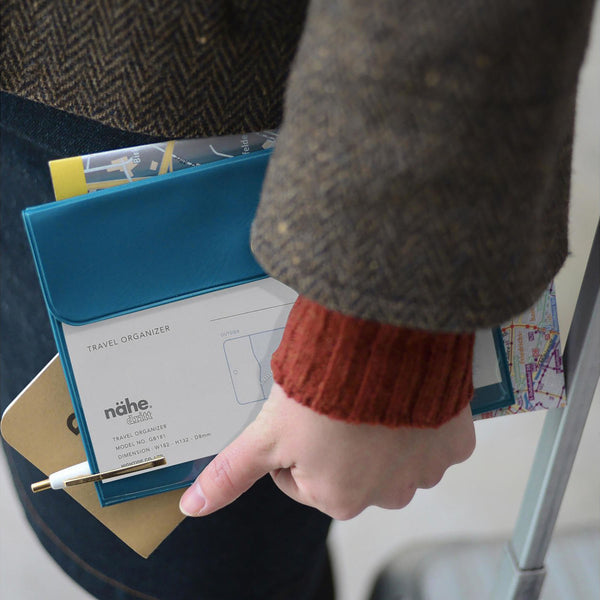 Travel organizer – Blue, nähe, stationery design