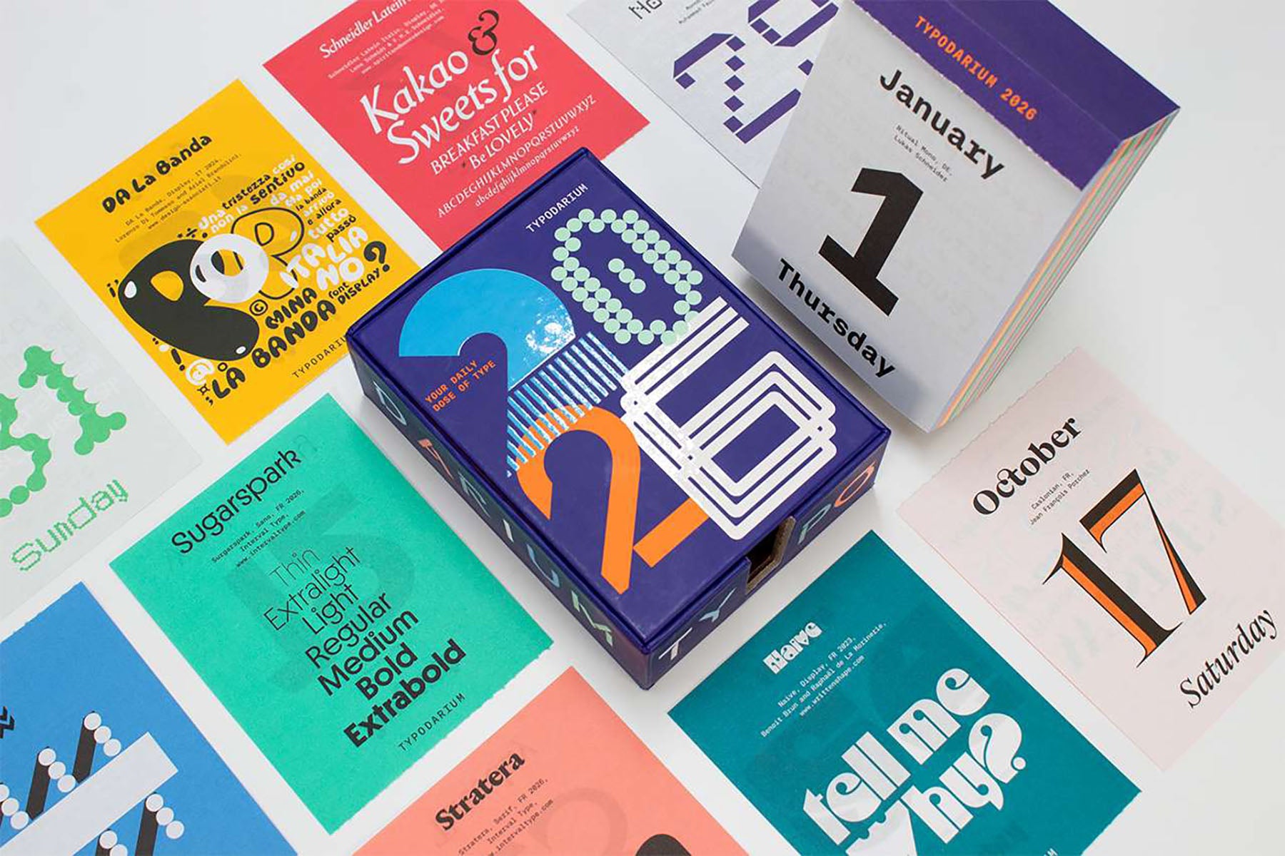 2026 Typodarium Calendar, Verlag Hermann Schmidt, stationery design