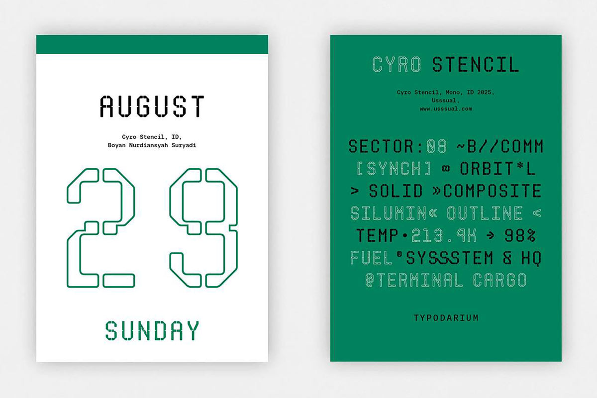 Typodarium 2027 Calendar