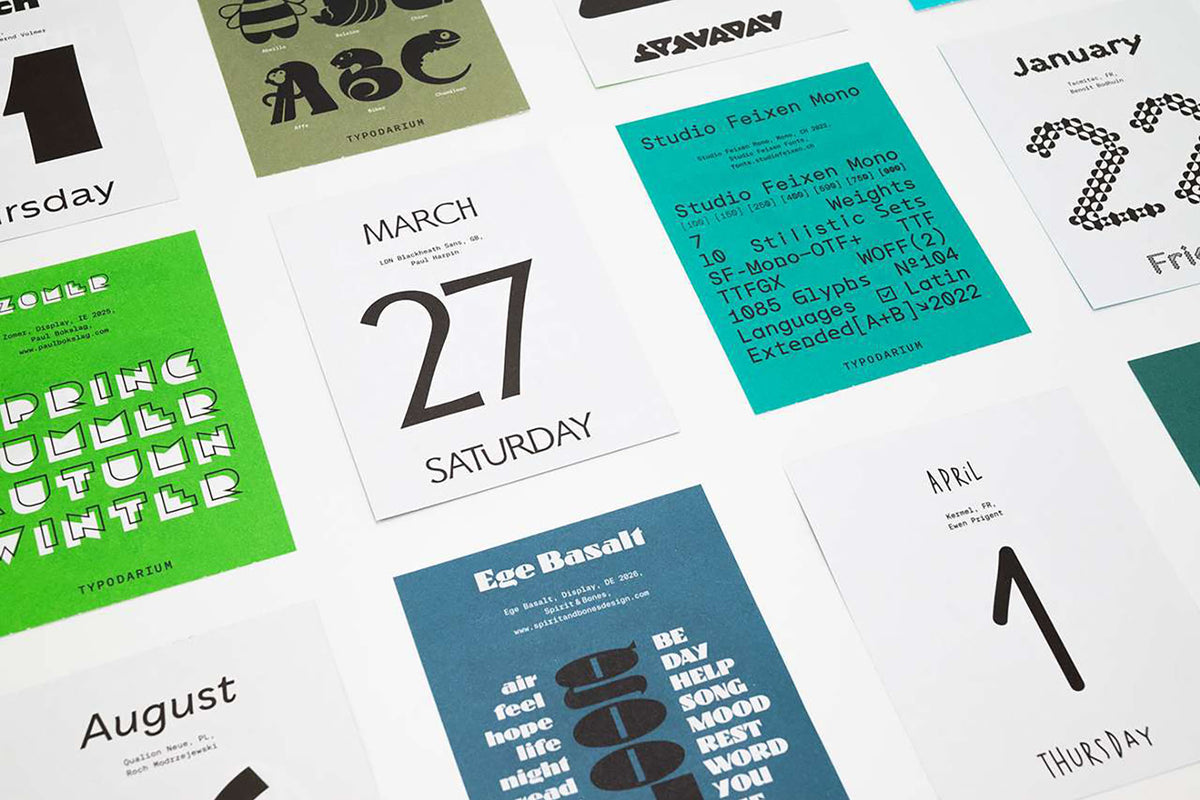 Typodarium 2027 Calendar