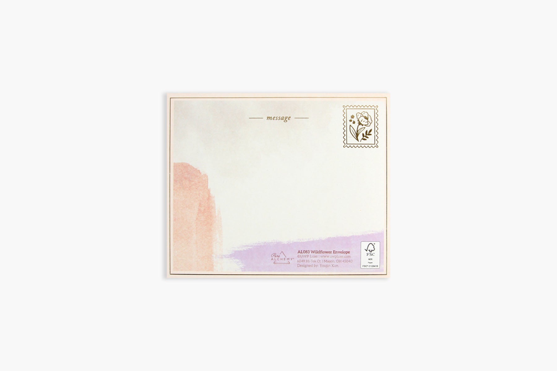 Pop-up Greeting Card – Spring Flowers in an Envelope, UWP Luxe, stationery design