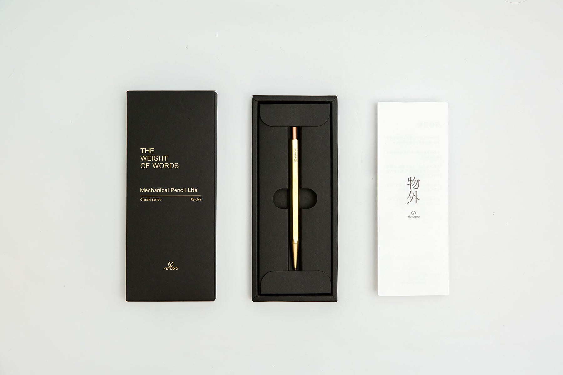 ystudio Brass Mechanical Pencil Lite, ystudio, stationery design