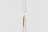 ystudio Brass Rollerball Pen - White, ystudio, stationery design