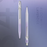 Caran dAche aluminium ballpoint pen and mechanical pencil set – Blooming Lavender, stationery design, Caran d'Ache