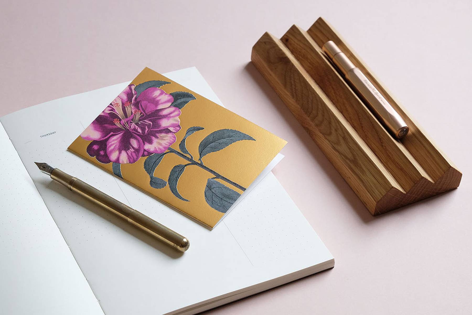Oak Wood Pen Tray, Papierniczeni, home office, stationery