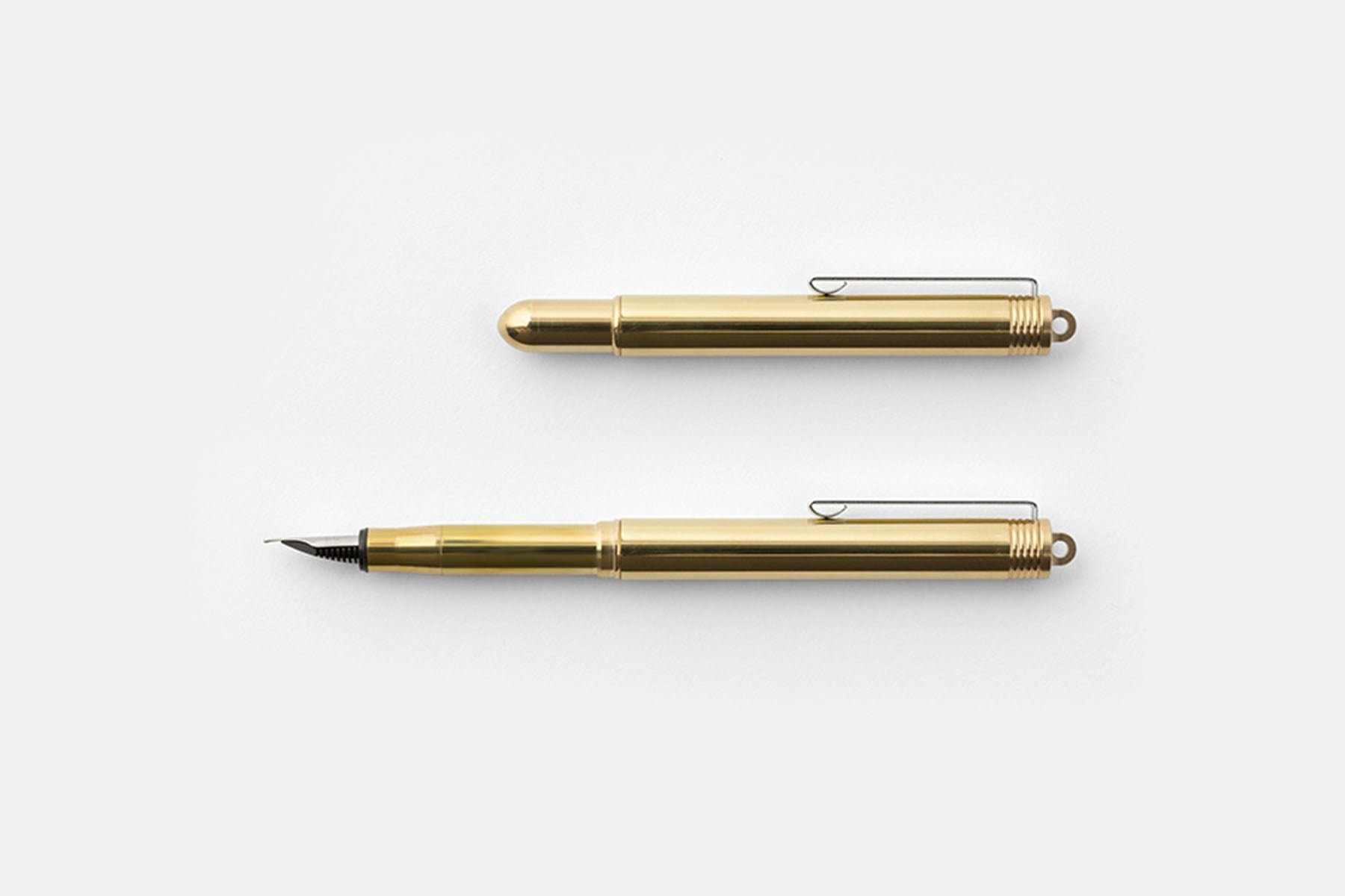 Midori TRC Brass Fountain Pen, Traveler's Company, designer"s stationery, home office