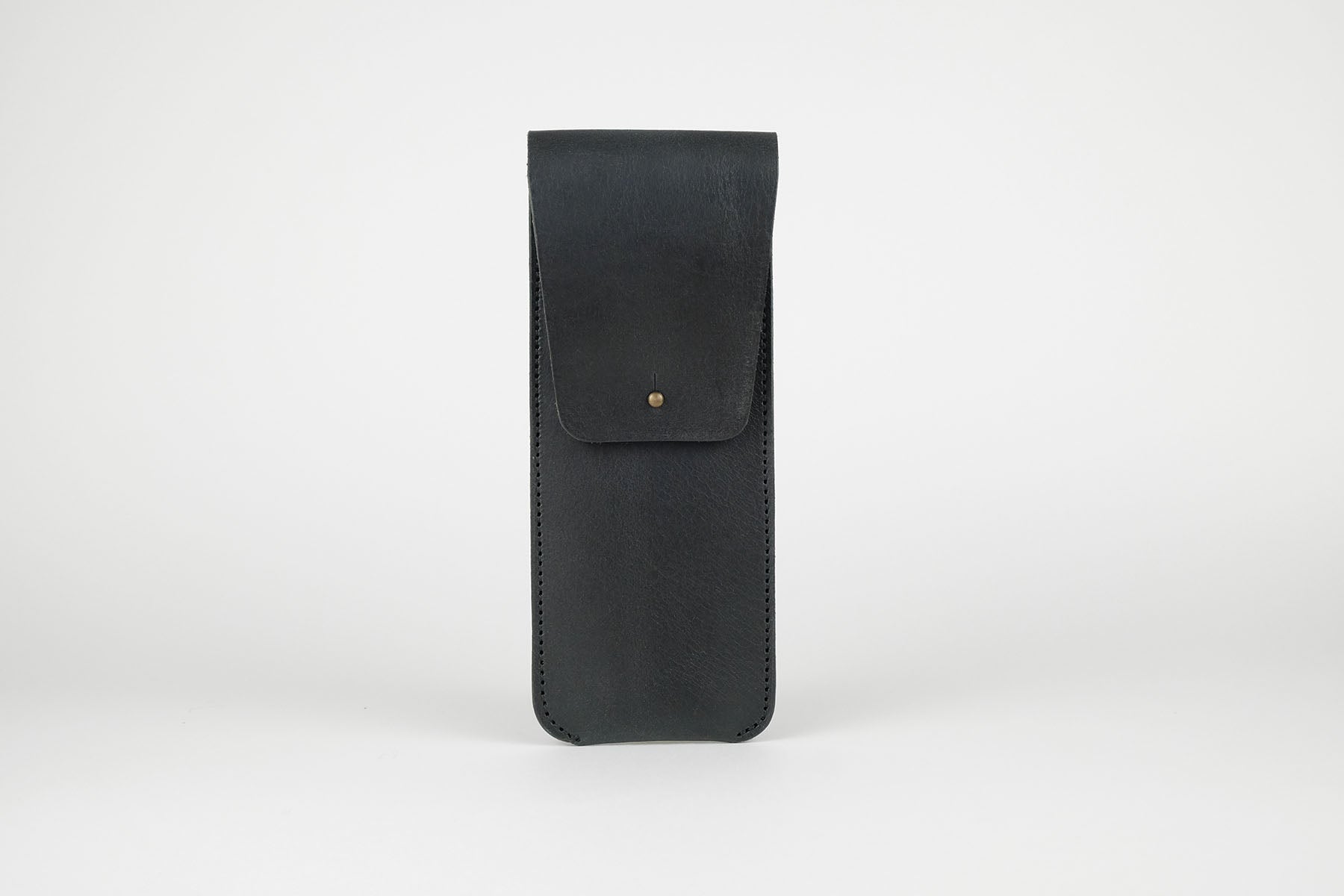 Leather Pen & Pencil Pouch – Black, Hugbag, Stationery design, Minimalist office