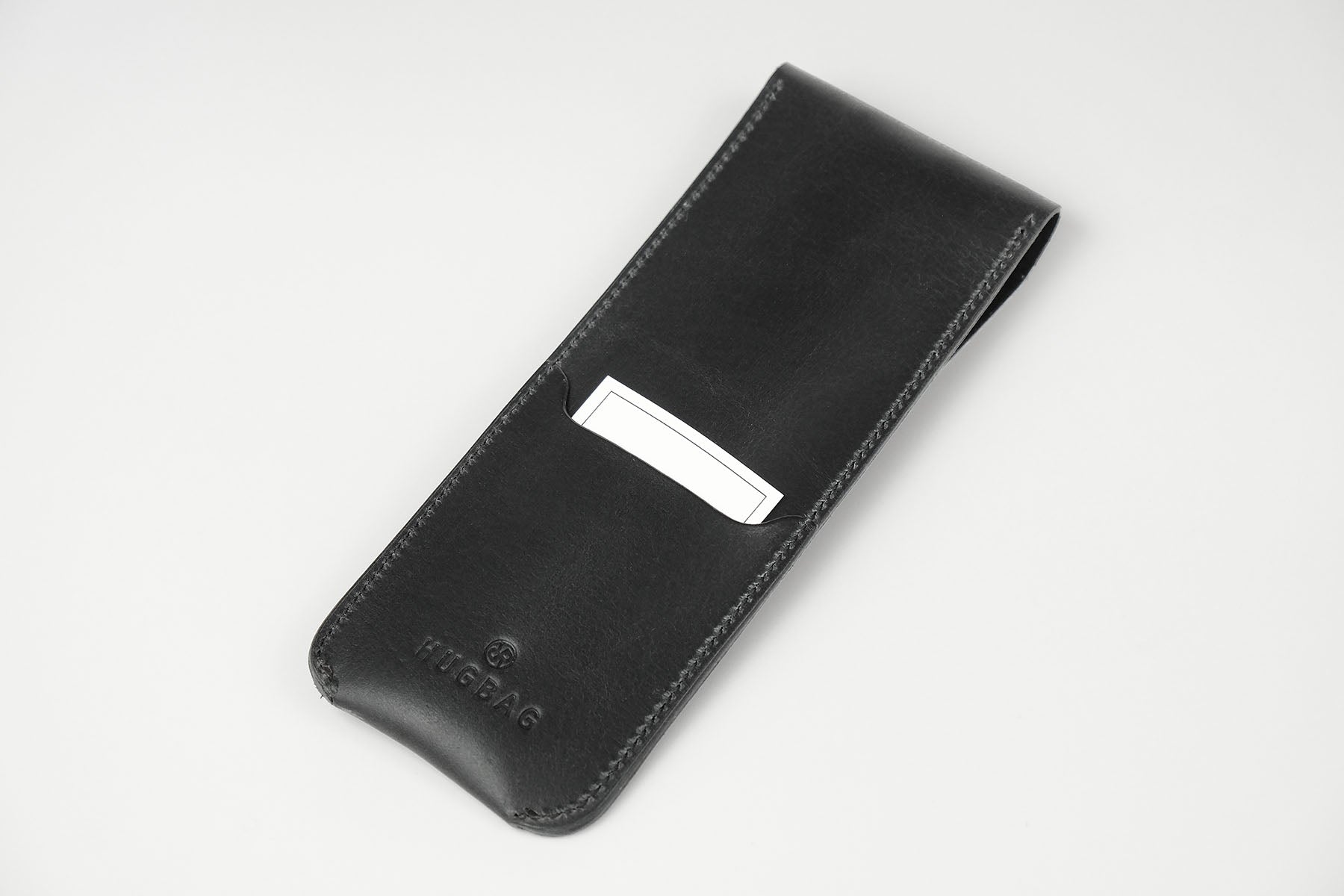 Leather Pen & Pencil Pouch – Black, Hugbag, Stationery design, Minimalist office