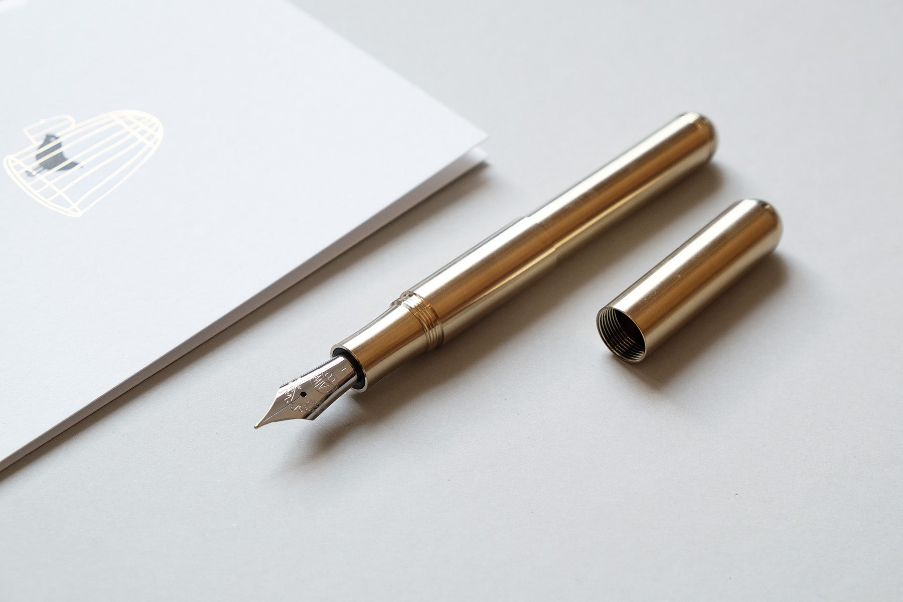 Kaweco SUPRA Brass Fountain Pen, Kaweco, designer's stationery, home office