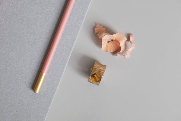 M+R Brass Pencil Sharpener, Möbius + Ruppert, home office