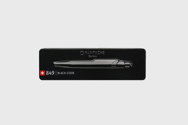 Caran d’Ache 849 Aluminium Ballpoint Pen – Black Code, Caran d'Ache, home office, designer's stationery