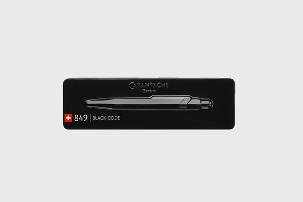 Caran d’Ache 849 Aluminium Ballpoint Pen – Black Code, Caran d'Ache, home office, designer's stationery