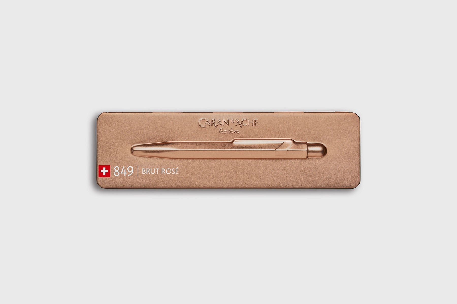 Caran d’Ache 849 Aluminium Ballpoint Pen – Brut Rose, Caran d'Ache, home office, designer's stationery