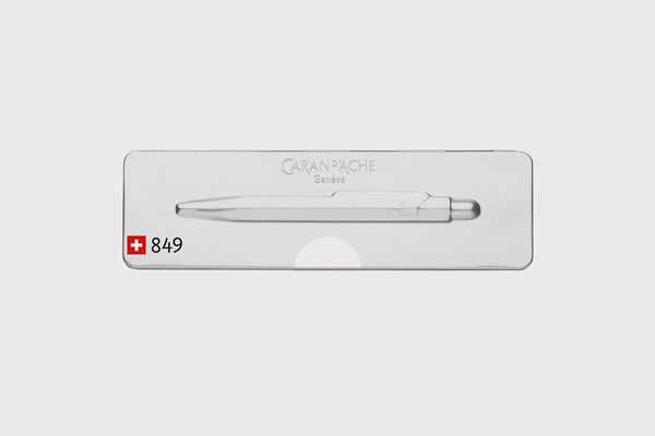Caran d’Ache 849 Aluminium Ballpoint Pen – White, Caran d'Ache, home office, designer's stationery