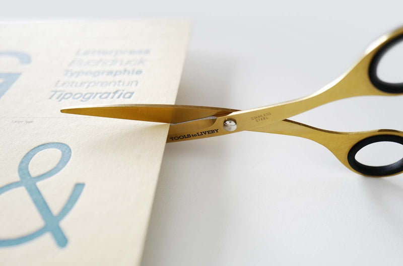 6.5” Scissors – Gold, Tools to liveby, stationery design, home office