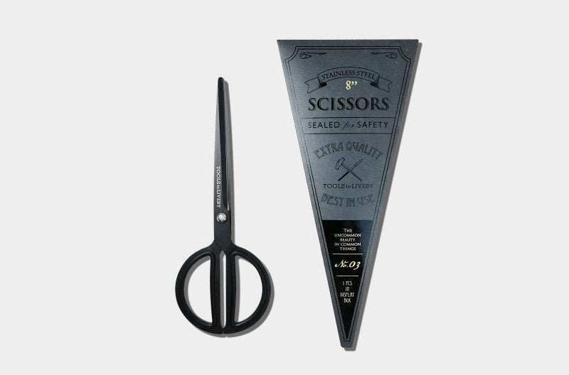 8” Scissors – Black, Tools to liveby, stationery design, home office