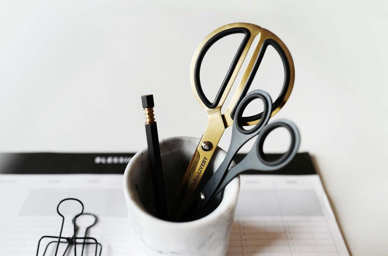 8” Scissors – Gold, Tools to liveby, stationery design, home office