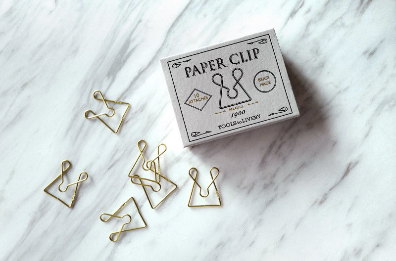 Brass Paper Clips – 1900 McGill, Tools to liveby, stationery design, home office