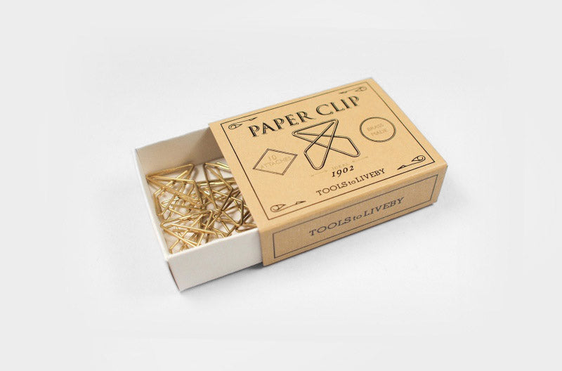 Brass Paper Clips – 1902 Ideal, Tools to liveby, stationery design, home office