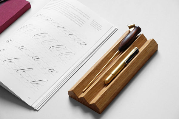Oak Wood Pen Tray, Papierniczeni, home office, stationery