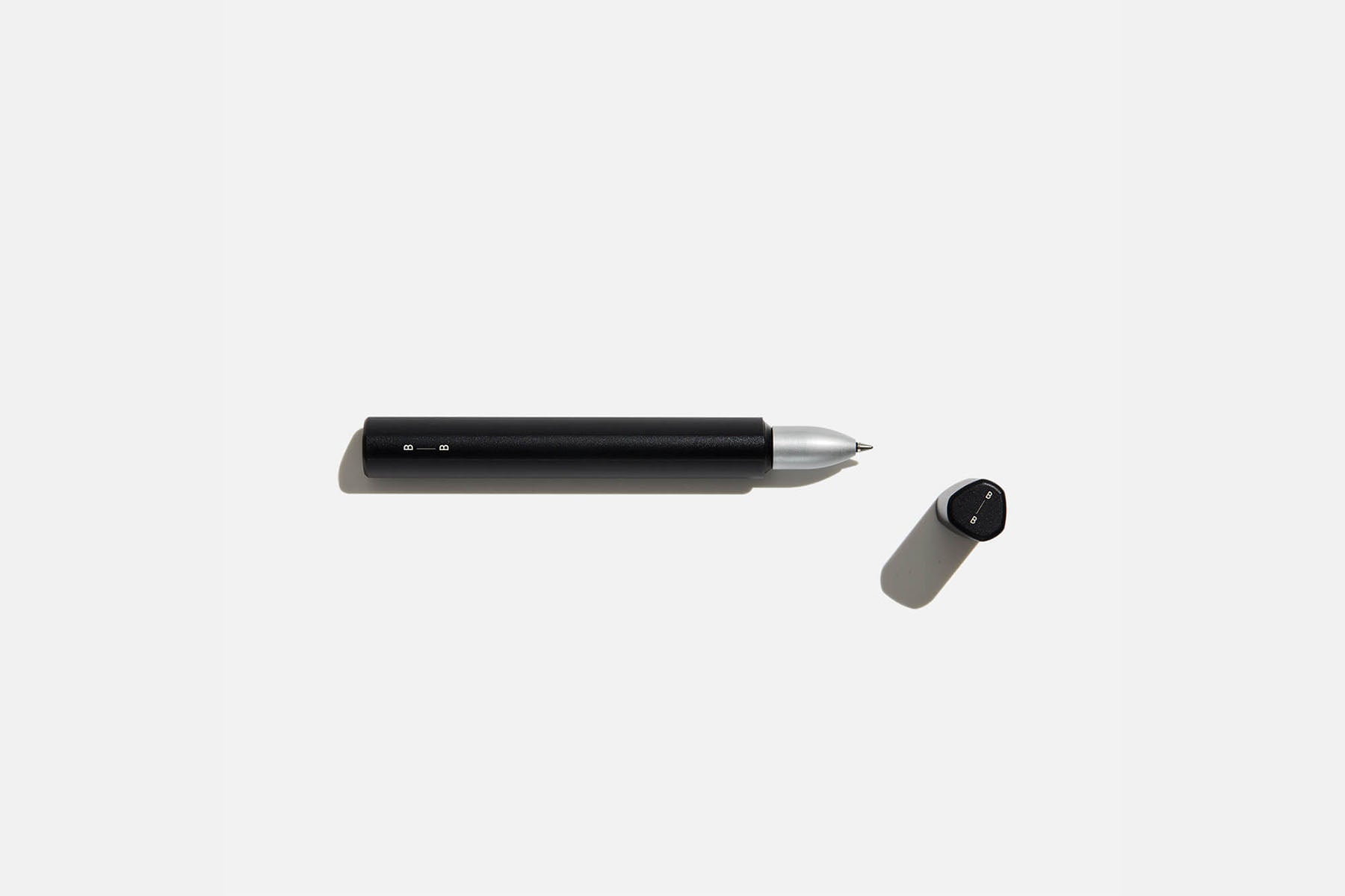 Onigiri Aluminium Rollerball Pen with Magnetic Cap – Black, before breakfast, home office, designer's stationery