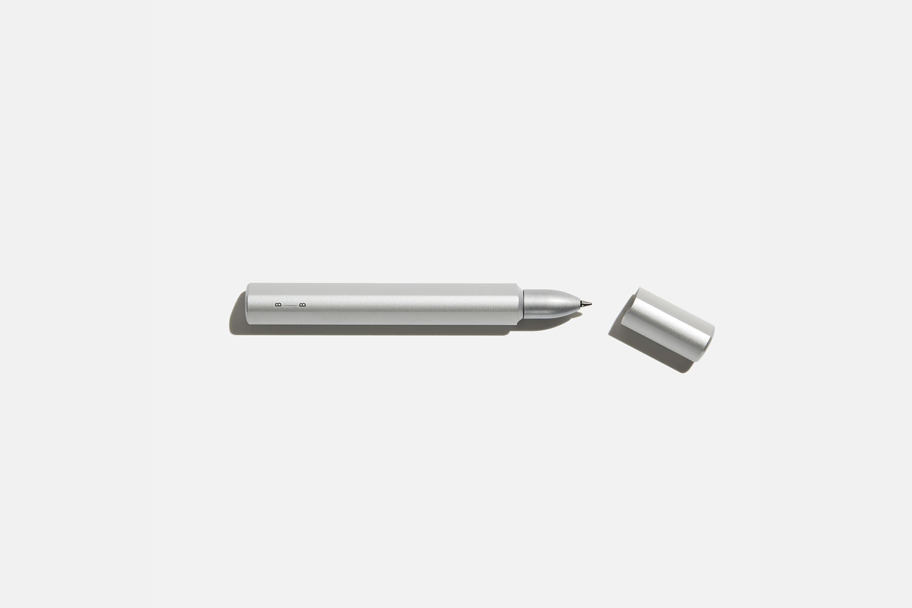 Onigiri Aluminium Rollerball Pen with Magnetic Cap – Silver, before breakfast, home office, designer's stationery