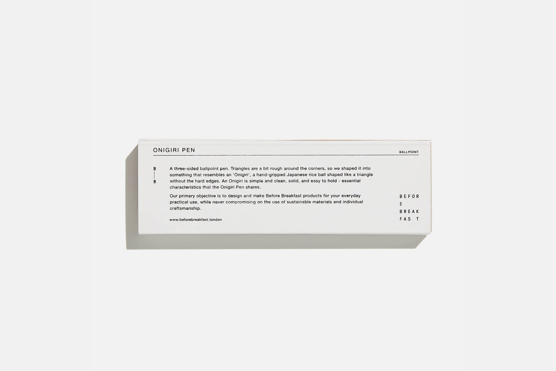 Onigiri Aluminium Rollerball Pen with Magnetic Cap – Silver, before breakfast, home office, designer's stationery