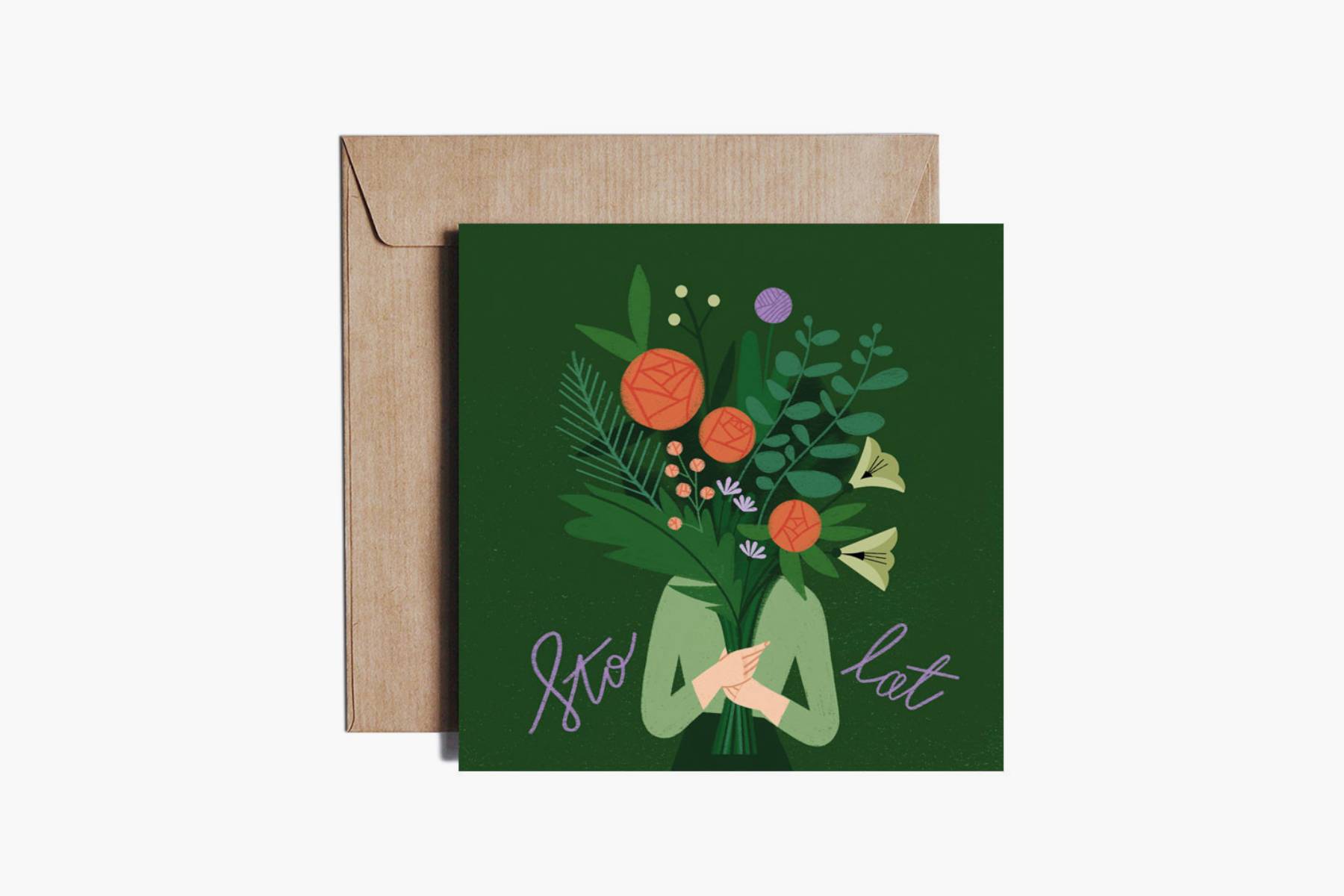 Birthday Greeting Card – Sto Lat, PiesKot, design, stationery, home office