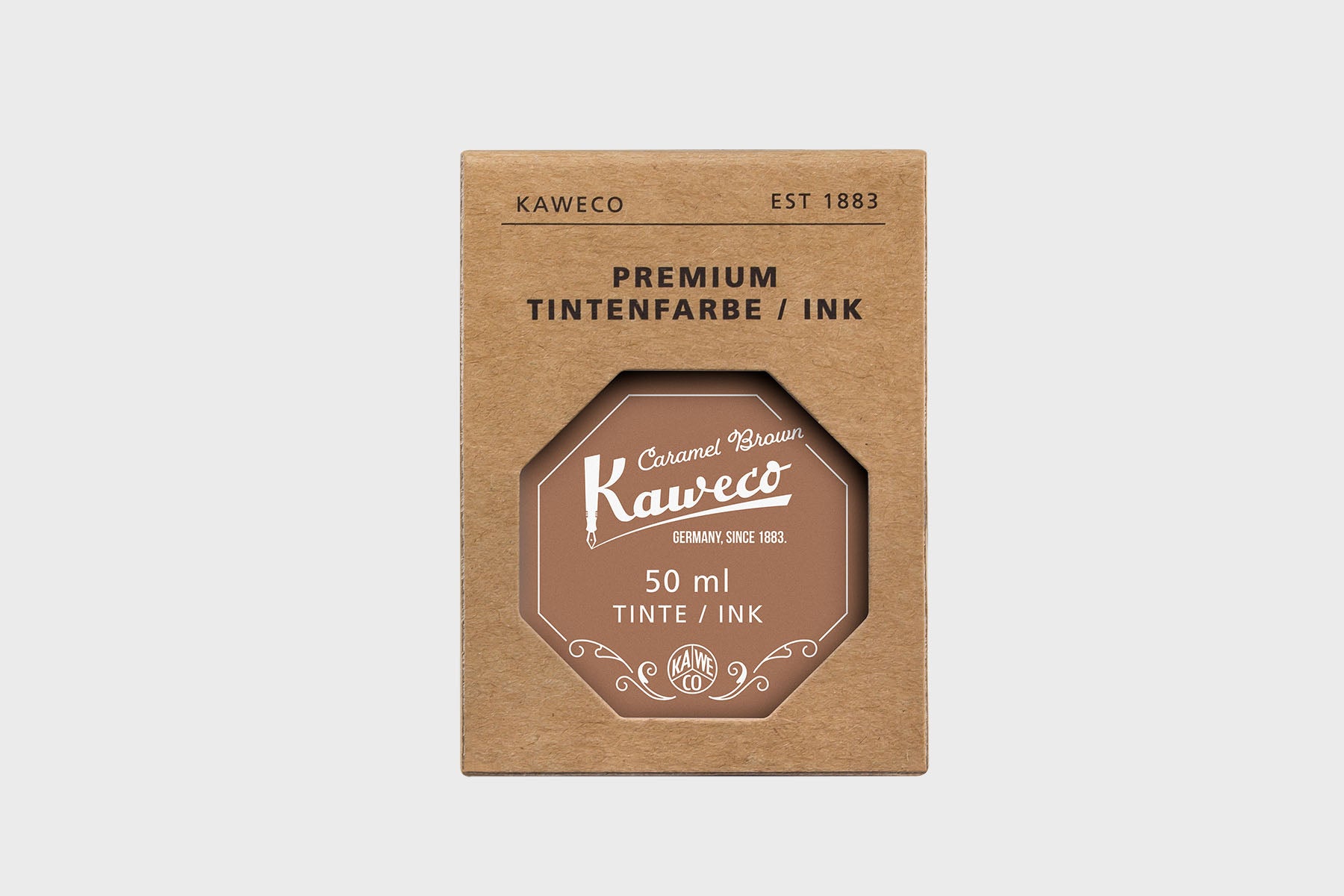 Atrament Kaweco Caramel Brown, Kaweco, design sklep papierniczy, domowe biuro