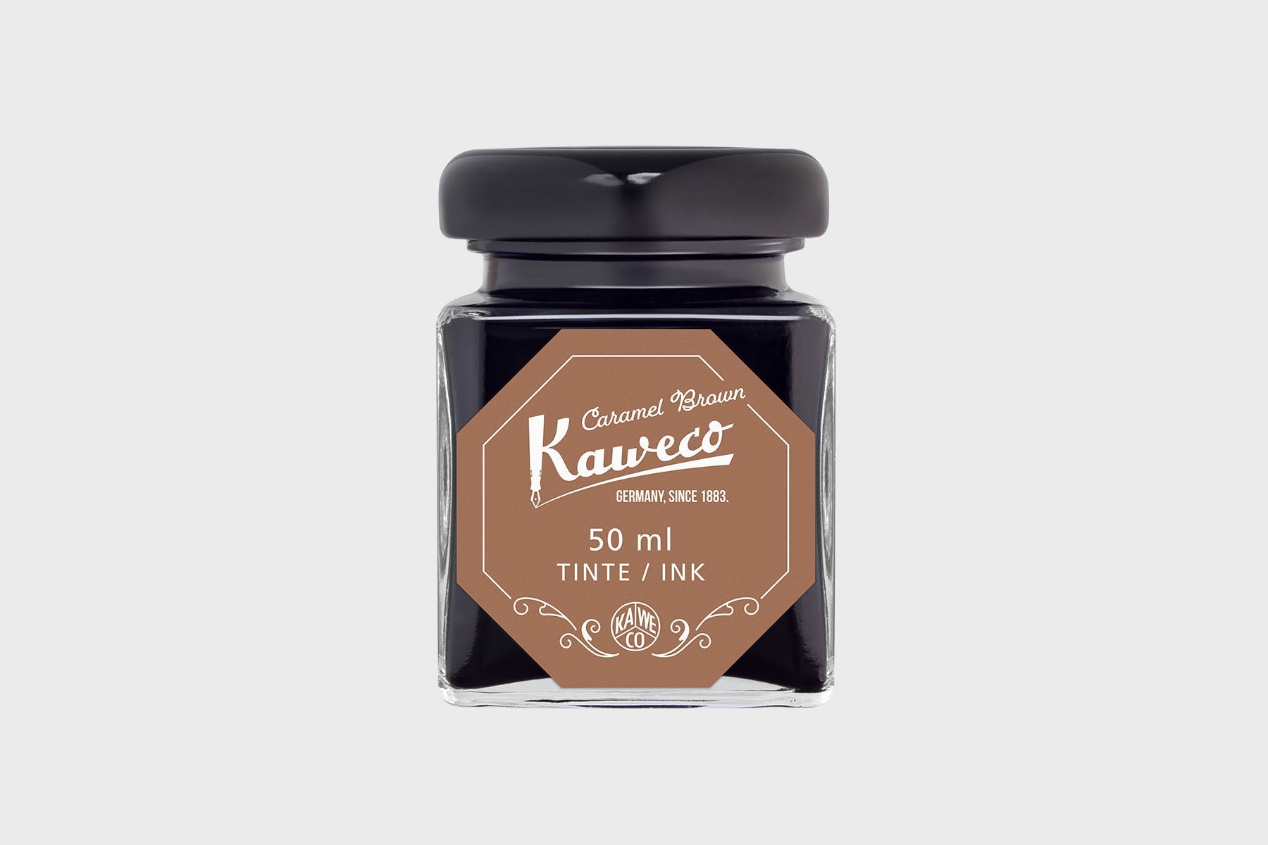 Caramel Brown Ink Bottle, Kaweco, Designer’s stationery, home office