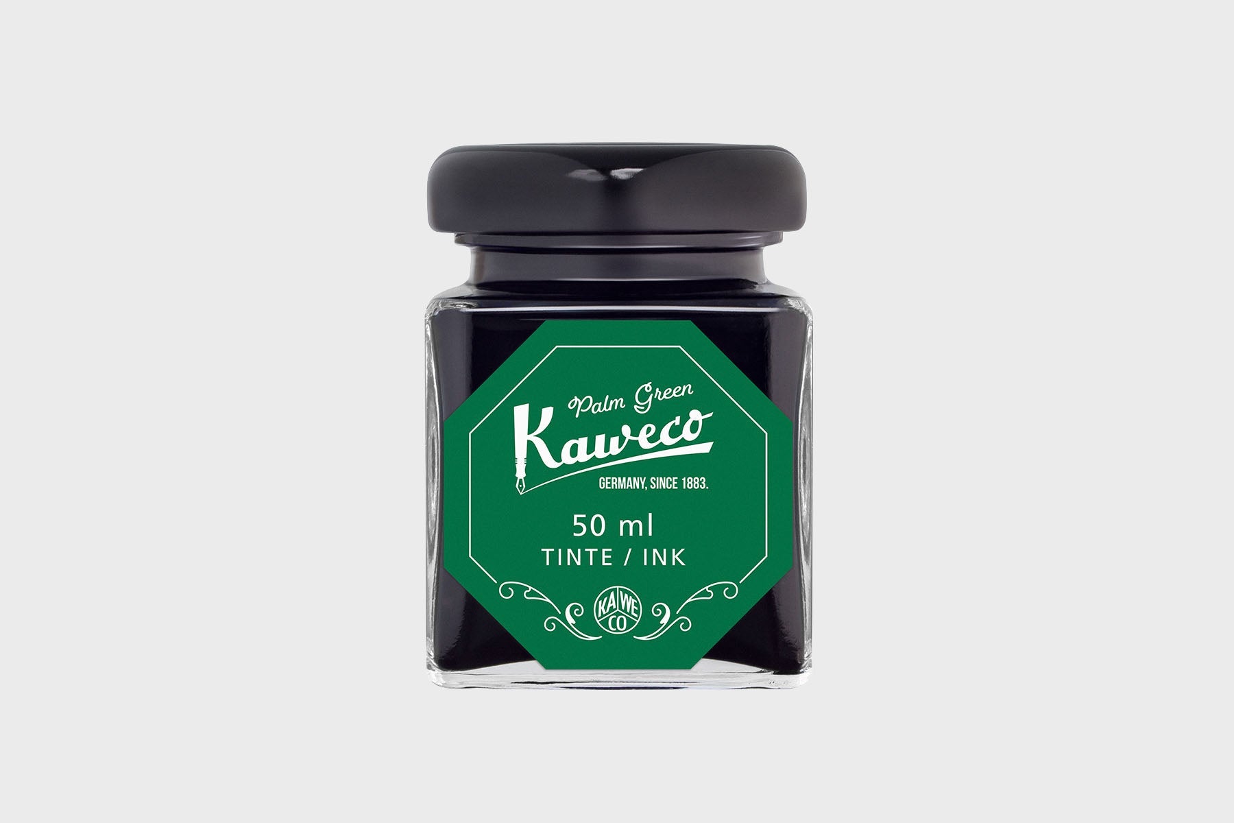 Palm Green Ink Bottle, Kaweco, Designer’s stationery, home office