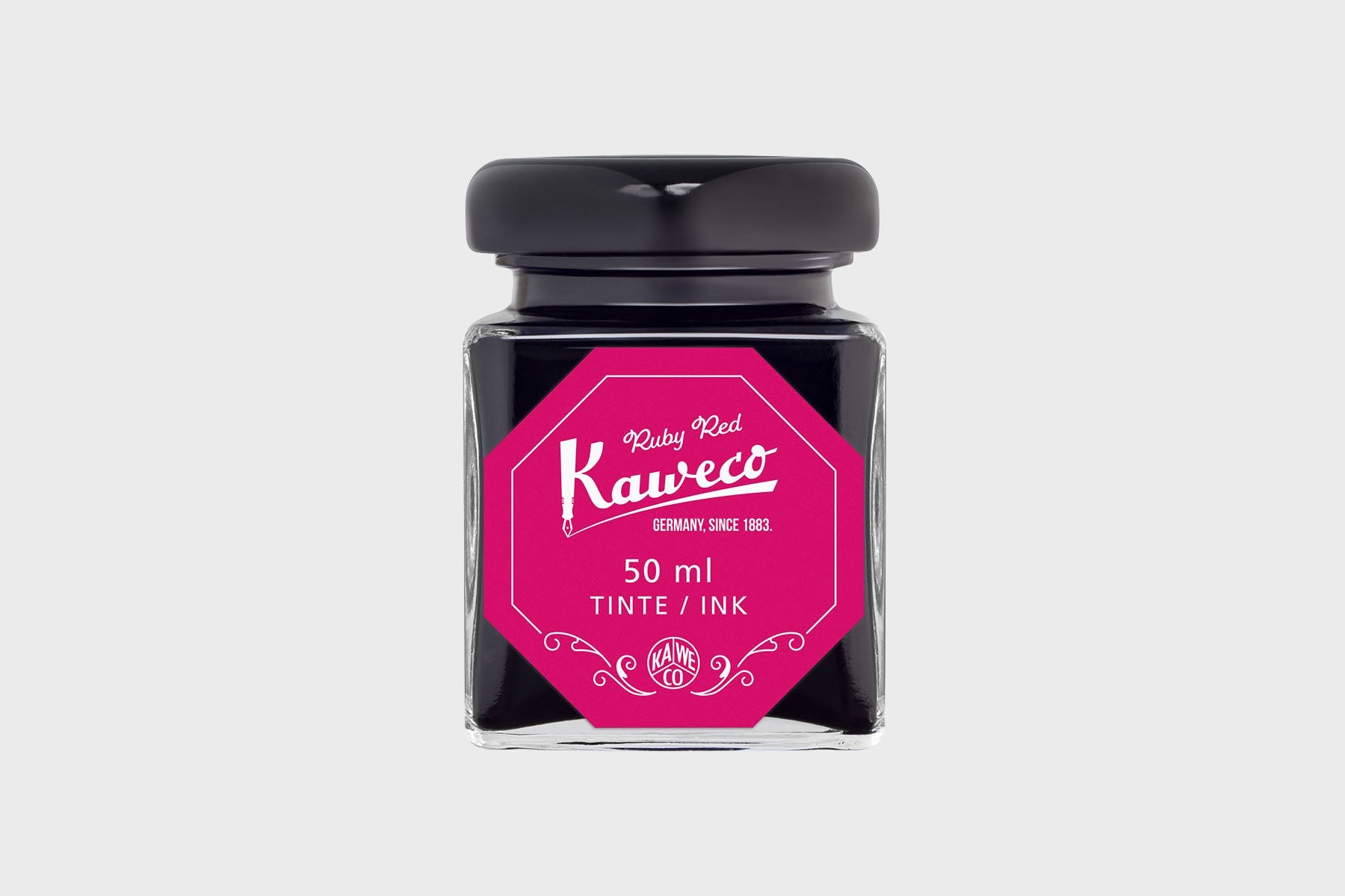 Ruby Red Ink Bottle, Kaweco, Designer’s stationery, home office