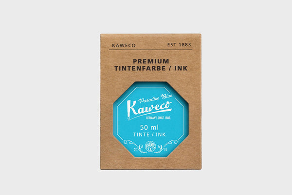 Paradise Blue Ink Bottle, Kaweco, Designer’s stationery, home office