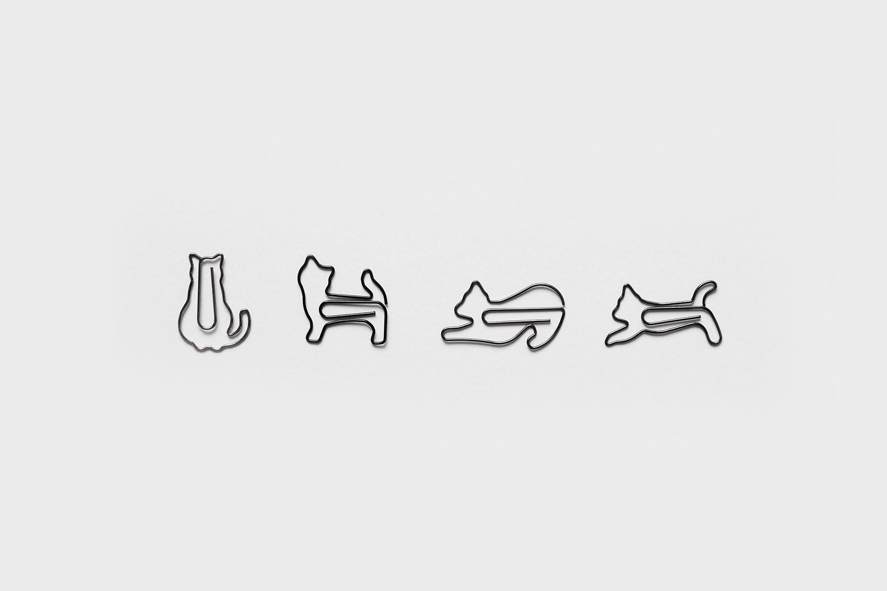 Cat-Shaped Paperclips, Midori, home office, stationery