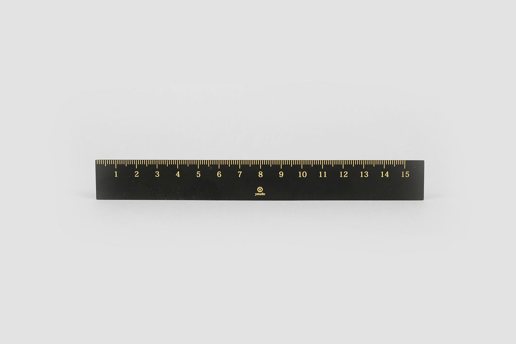ystudio Brass Ruler – Black, ystudio, home office, stationery