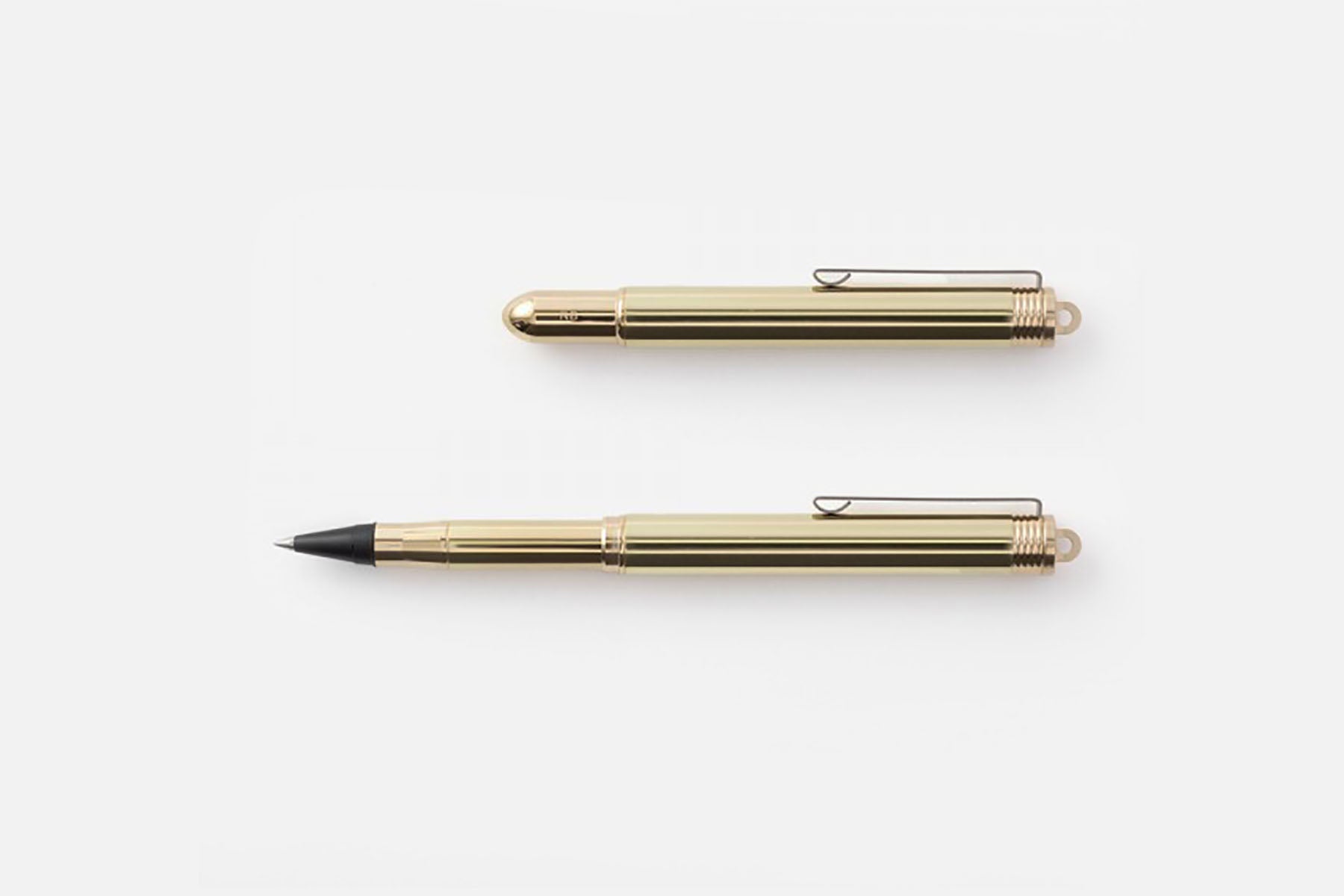 Midori TRC Brass Rollerball Pen, Traveler's Company, designer's stationery, home office