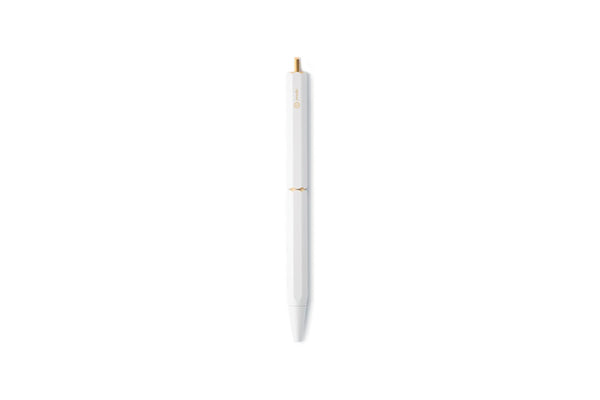 ystudio Brass Resin Ballpoint Pen – White, ystudio, designer's stationery, home office, Brassing