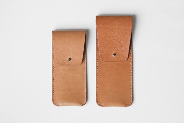 Leather Pen & Pencil Pouch – Nude, Hugbag, Stationery design, Minimalist office