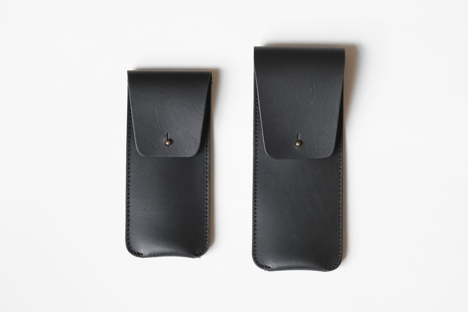 Leather Pen & Pencil Pouch – Black, Hugbag, Stationery design, Minimalist office