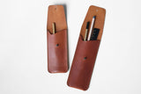 Leather Pen & Pencil Pouch – Cognac, Hugbag, Stationery design, Minimalist office