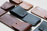 Leather Pen & Pencil Pouch – Black, Hugbag, Stationery design, Minimalist office