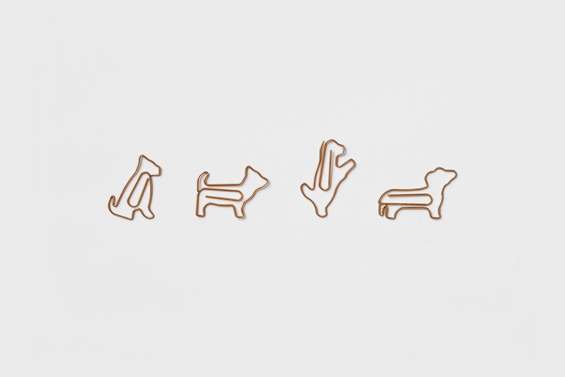 Dog-Shaped Paperclips, Midori, home office, stationery