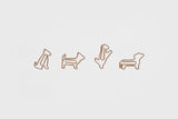 Dog-Shaped Paperclips, Midori, home office, stationery