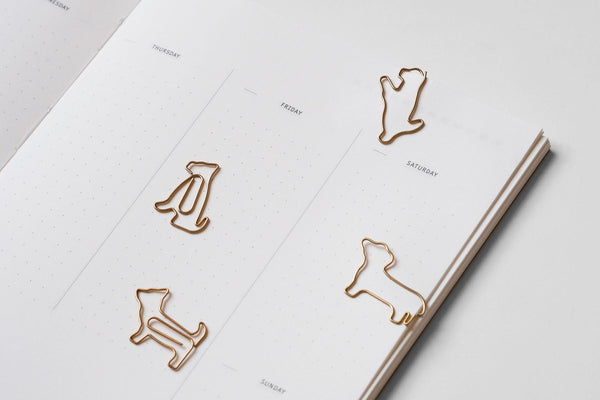 Dog-Shaped Paperclips, Midori, home office, stationery