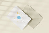 greeting card - balloon, Eokke, decorative greeting card, stationery shop, designer office supplies
