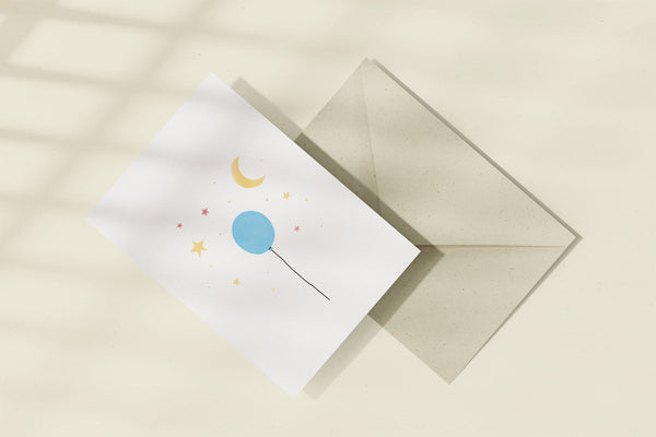 greeting card - balloon, Eokke, decorative greeting card, stationery shop, designer office supplies